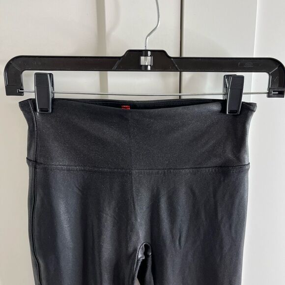 Spanx Faux leather shiny leggings shaping black small NWOT - Picture 5 of 14